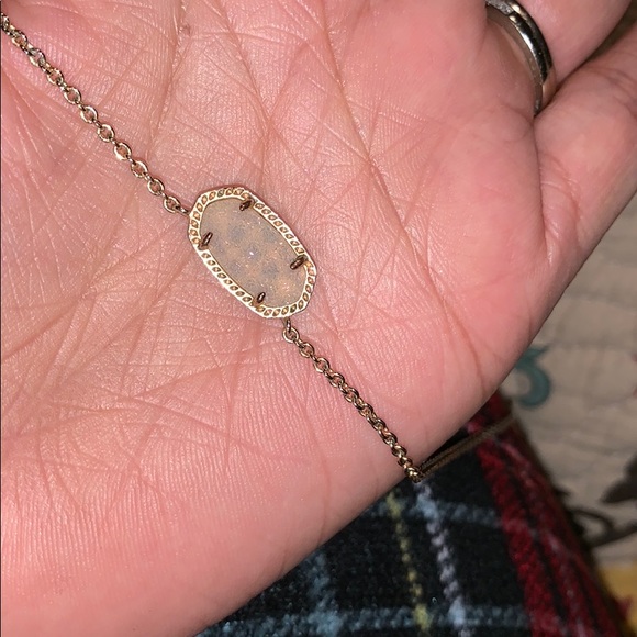 Kendra Scott rose gold iridescent drusy necklace - Picture 3 of 5